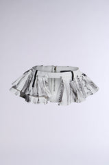 RAYRAY WASHED DENIM BELT SKIRT