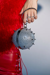 I BITE BACK STUD CLUTCH BAG
