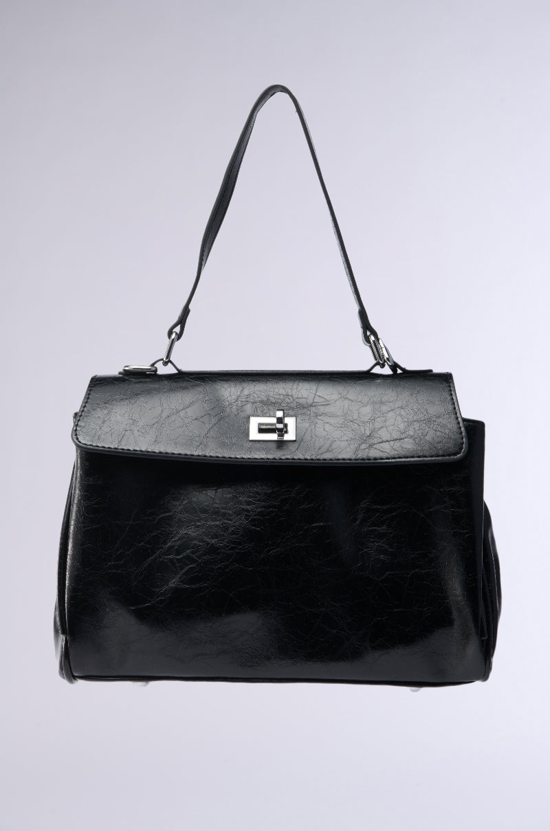 ROXANNE FAUX LEATHER SATCHEL