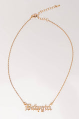 BABYGIRL PAVE NAME PLATE NECKLACE