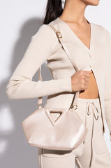 FELICITY TRIANGLE CHAMPAGNE POUCH BAG
