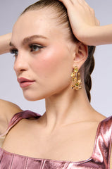 FLORAL GARDEN HOOP EARRING