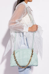 FLUME LIGHT GREEN CLUTCH BAG