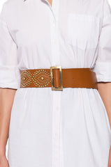 GENUINE LEATHER STUDDED BELT