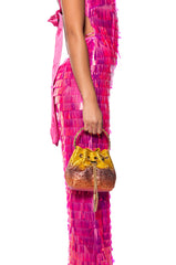 GOLDEN HOUR EMBELLISHED OMBRE BUCKET BAG
