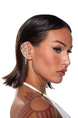 IT GIRL RHINESTONE EAR CUFF IN SILVER