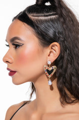 IT'S A MOVIE STATEMENT HEART EARRINGS