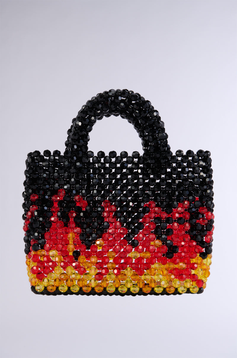 ITS HOT IN HERE BEADED BAG