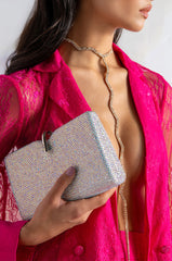 KEEP A SECRET WHITE AB CLUTCH