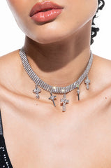 KEEP IT CLASSY PAVE CROSS CHOKER