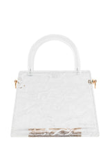LA PETITE ACRYLIC TOP HANDLE PURSE
