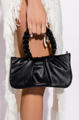 LARISSA BLACK BRAID PURSE
