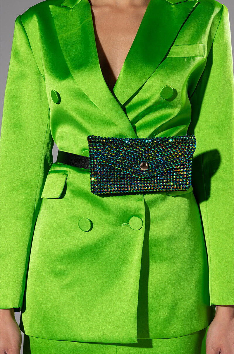 LAST FRIDAY NIGHT RHINESTONE BELT BAG