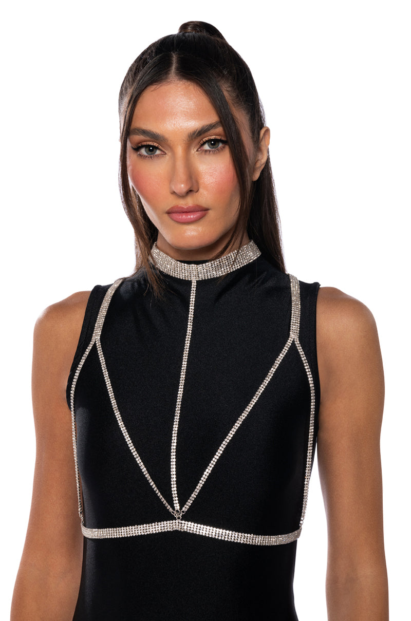 LIL TEASE RHINESTONE BODY CHAIN