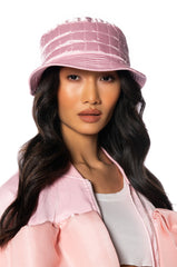 LUSH QUILTED SATIN BUCKET HAT