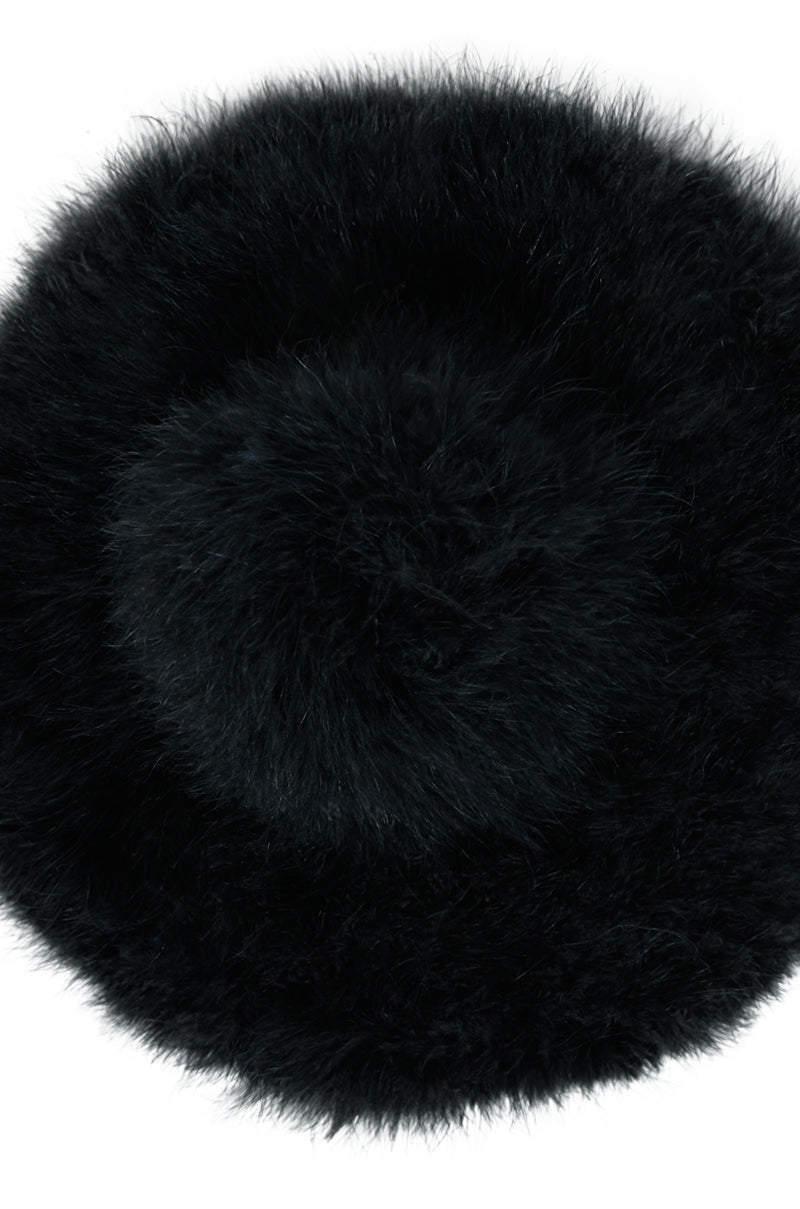 MAKE IT FAB QUINN OSTRICH BRIM HAT