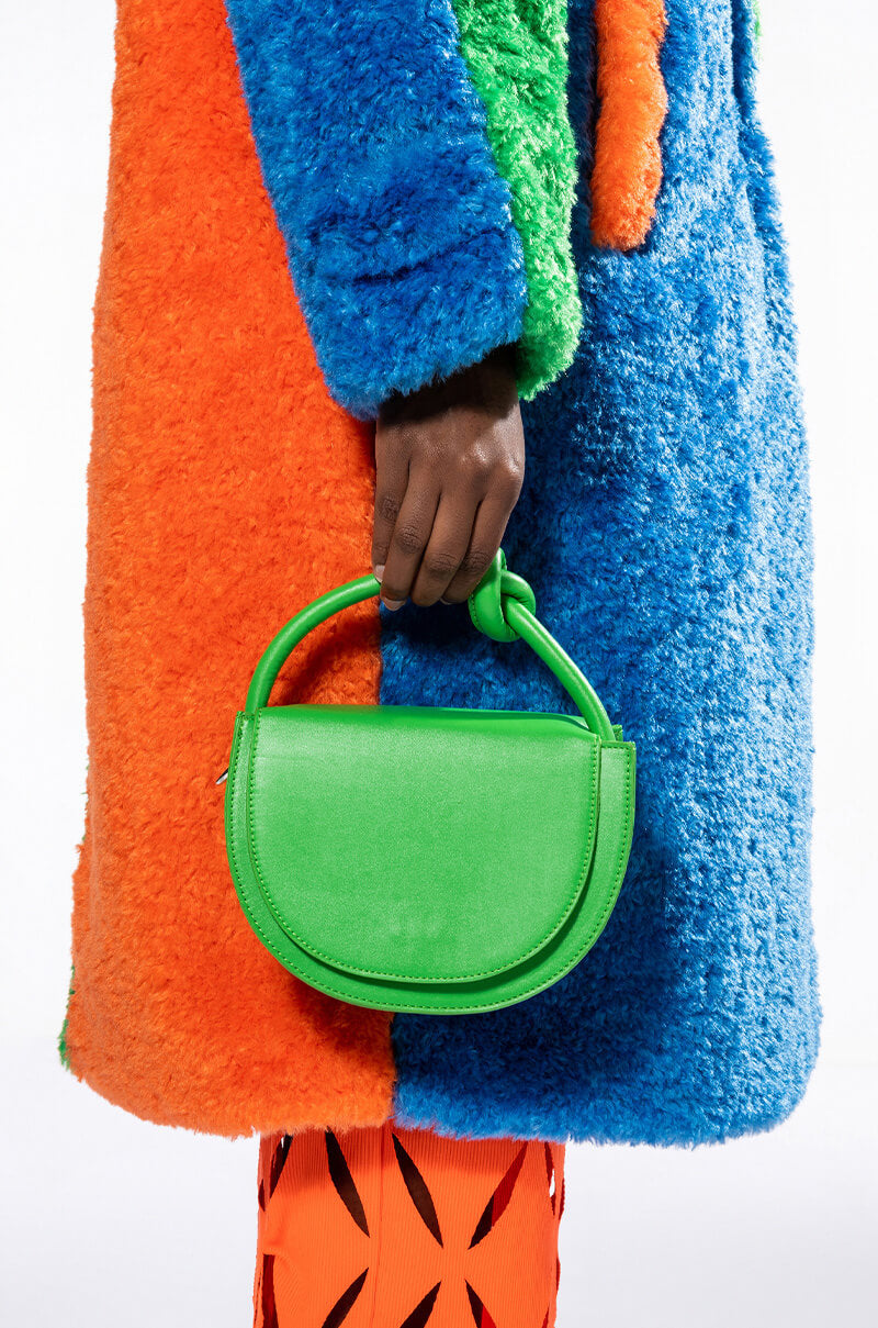 MYLA SOLID PU PURSE IN GREEN