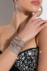 PLEASE ME RHINESTONE CZ CUFF