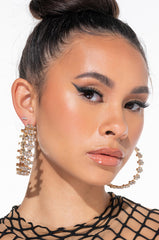 PRETTY PICTURE RHINESTONE HOOPS