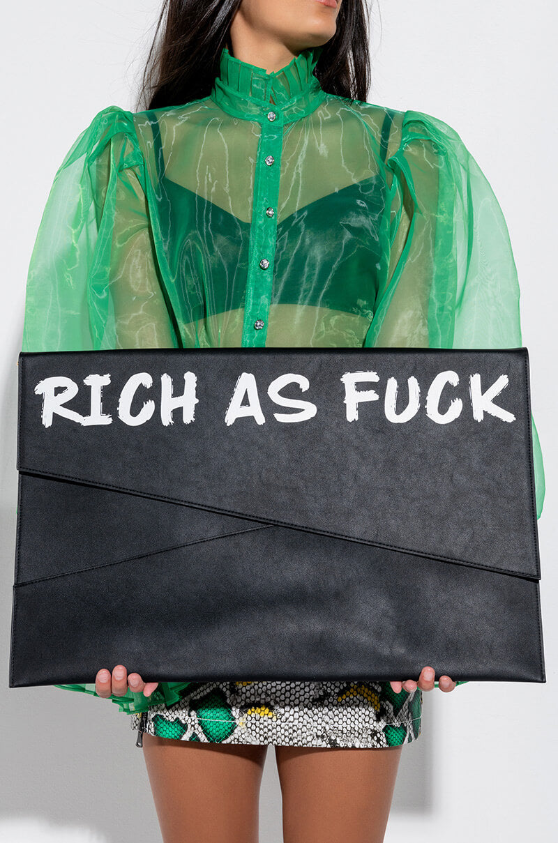 RICH AS FUCK SUPERSIZED CLUTCH