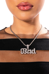SHE'S A BADDIE ICY STATEMENT PENDANT