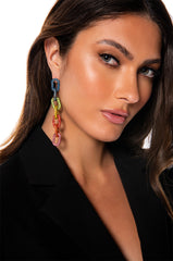 SHOW MY LOVE RAINBOW CHAIN EARRING