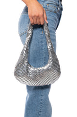 SILVERCOIN MINI SHOULDER BAG IN SILVER