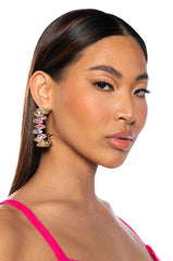 SMASHING AB CRYSTAL HOOP EARRING