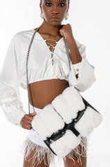 SNOW BUNNY FUR CLUTCH