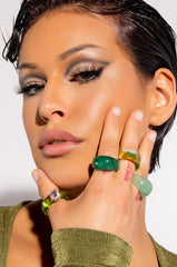 SO JADED RESIN RING SET