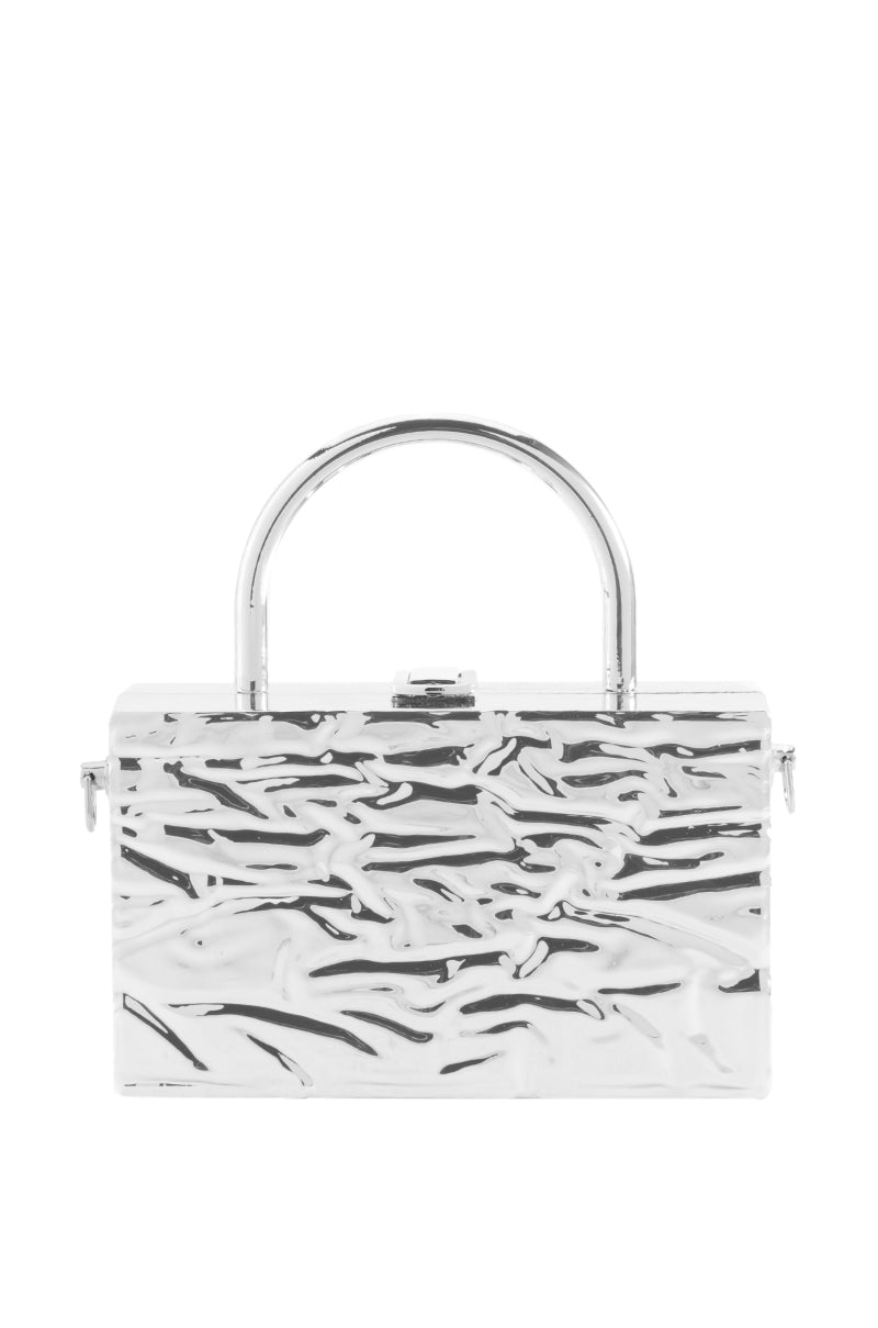 CHROME TOP HANDLE PURSE