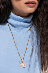 UNICORN MICRO PAVE PENDANT NECKLACE