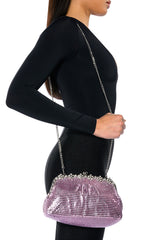 WALK IT OUT EMBELLISHED CHAINMAIL CLUTCH