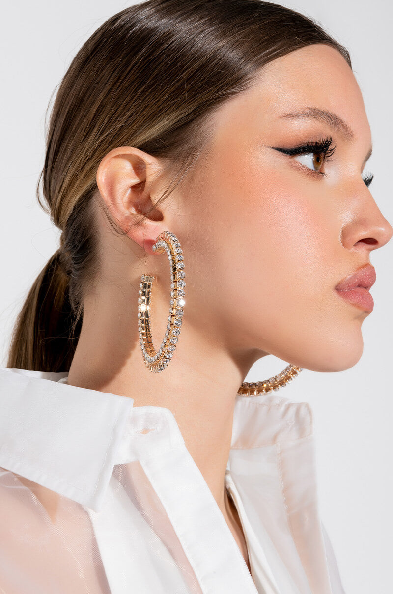 WHATS POPPING RHINESTONE HOOPS