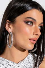 WHATS POPPING RHINESTONE HOOPS
