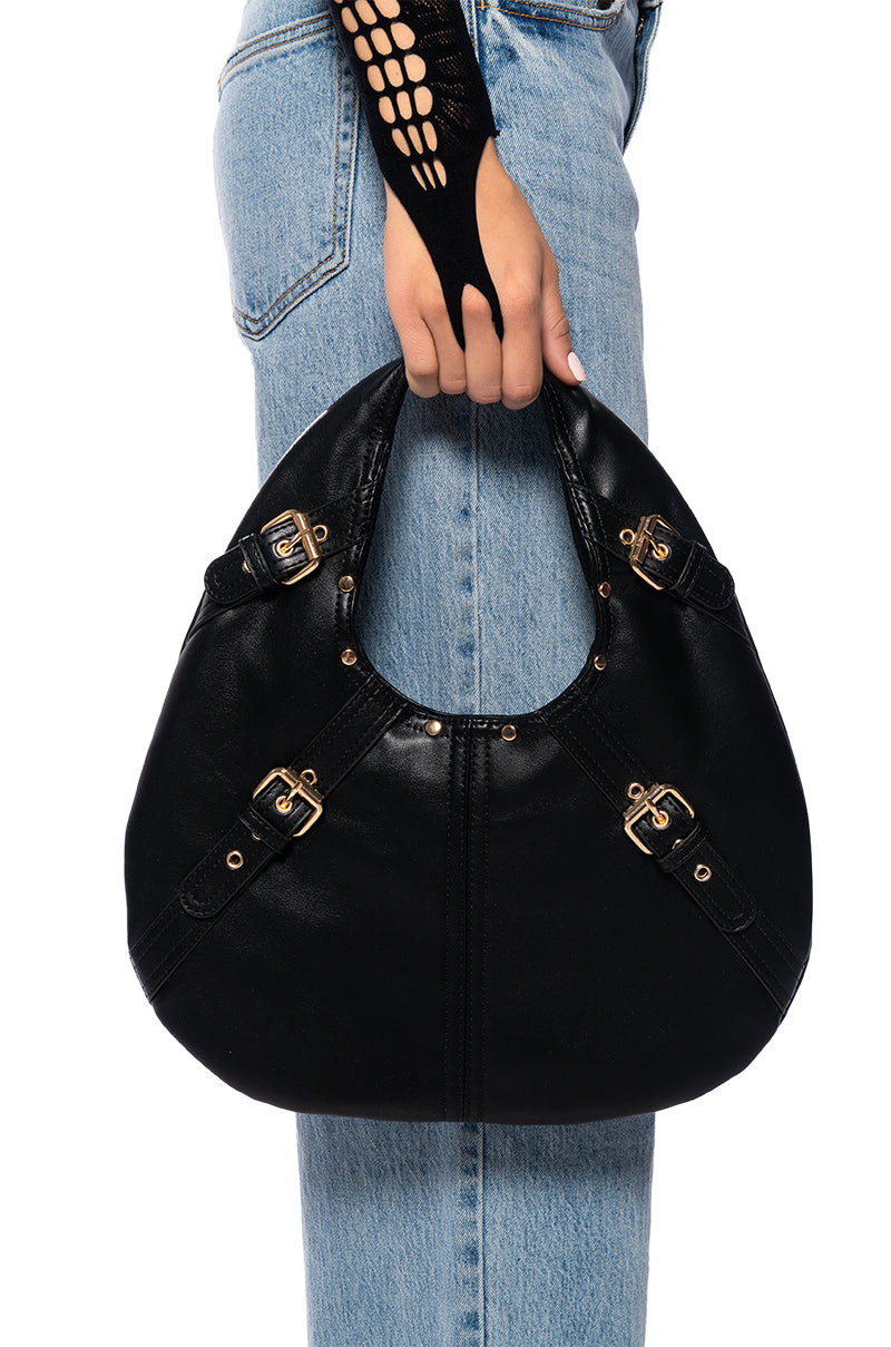 INEZ BLACK BUCKLE BAG