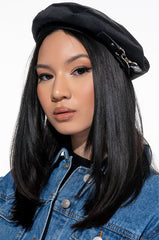 WILD HEART BLACK ROUND CAP